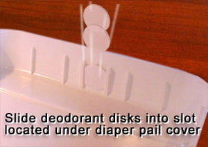 OsoCozy Diaper Pail Deodorizing Disks, with clean lemon scent