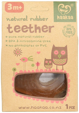Haakaa Sleeping Owl natural rubber teething toy