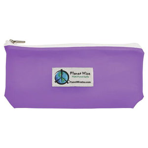planet wise reusable snack bags feature a zipper, measure 3.5" x 7" and are made in the USA
