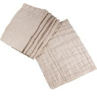 OcoCozy Unbleached Indian Prefolds in infant size, diaper cover required