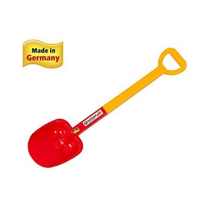 Spielstabil Sturdy Beach Shovel is red and measures approximately 27.5 inches