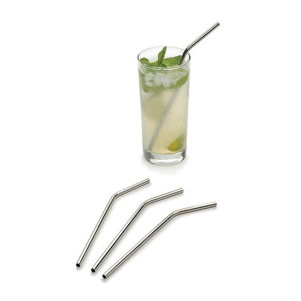 Stainless Steel Straw with bend are sold individually and measure 8.5"