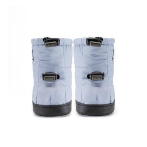 stonz puffer bootie in haze blue solid color