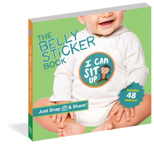 the belly sticker book of baby milestones front cover
