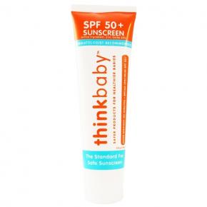 Think Baby and Think Sport Safe Sunscreen, sold in various forms and sizes, made in the usa