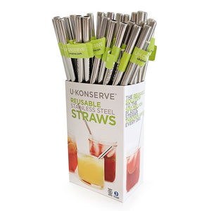 u-konserve 2 pack stainless steel straws gold in package